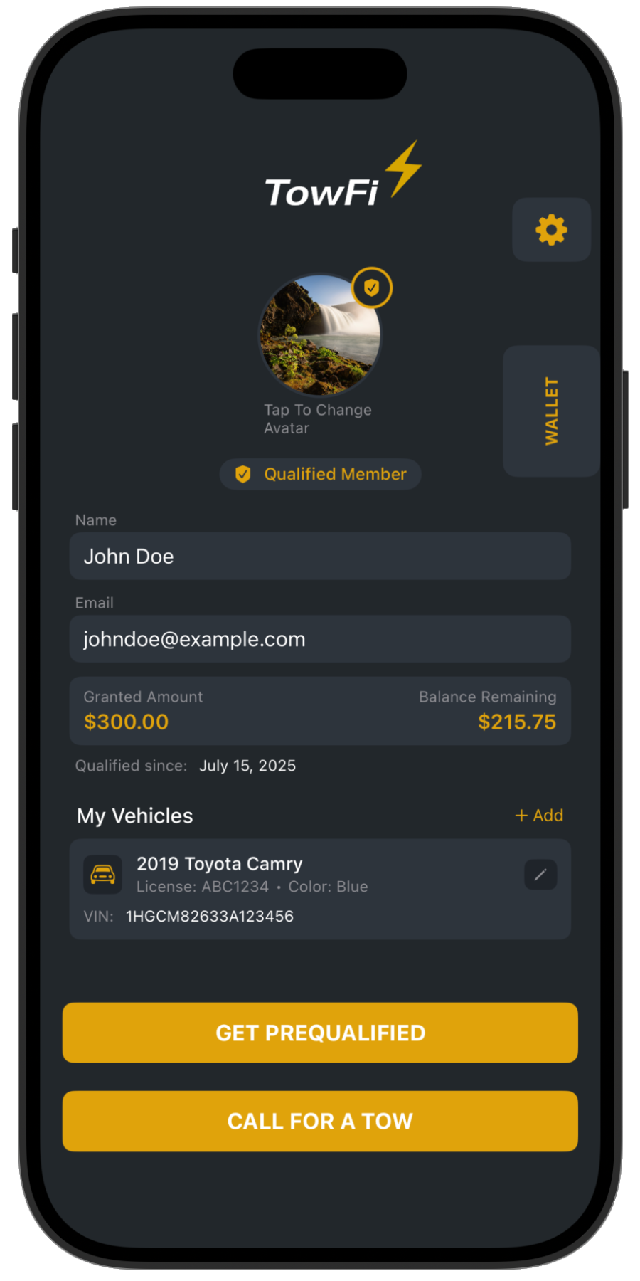 TowFi App Features Preview